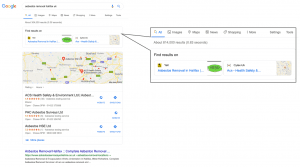 Google was experimenting with a new local SERP
