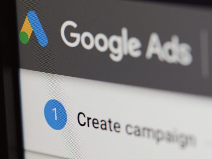 PPC agency creates google ads campaign on laptop screen