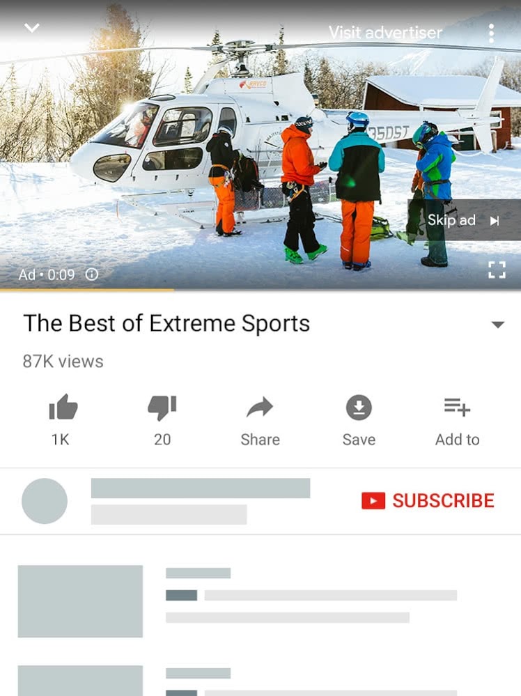 youtube video ads
