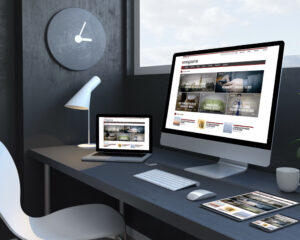 workspace with responsive web design
