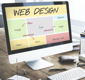 Web Design agency creating web page layout