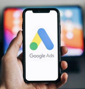 PPC Agency working on google ads mobile screen