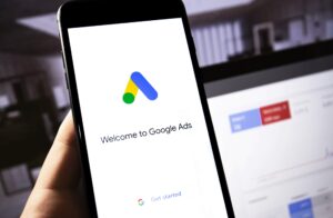 PPC Agency checking Google Ad budget on mobile device