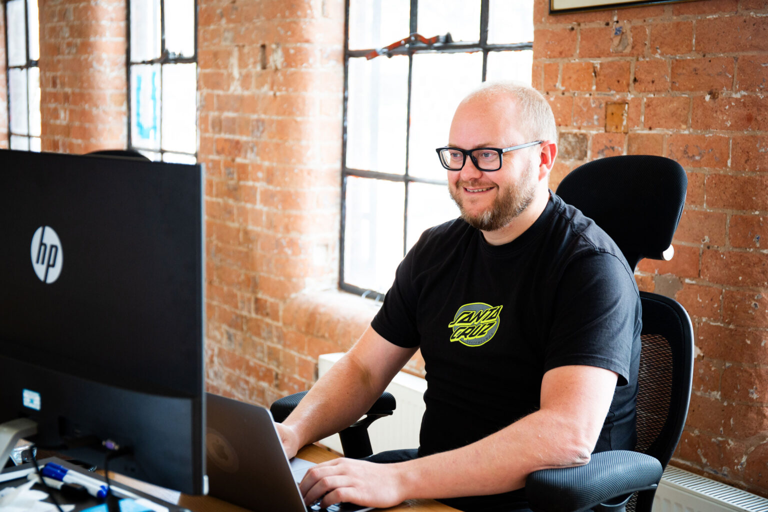 Our SEO specialist working on a campaign for a business