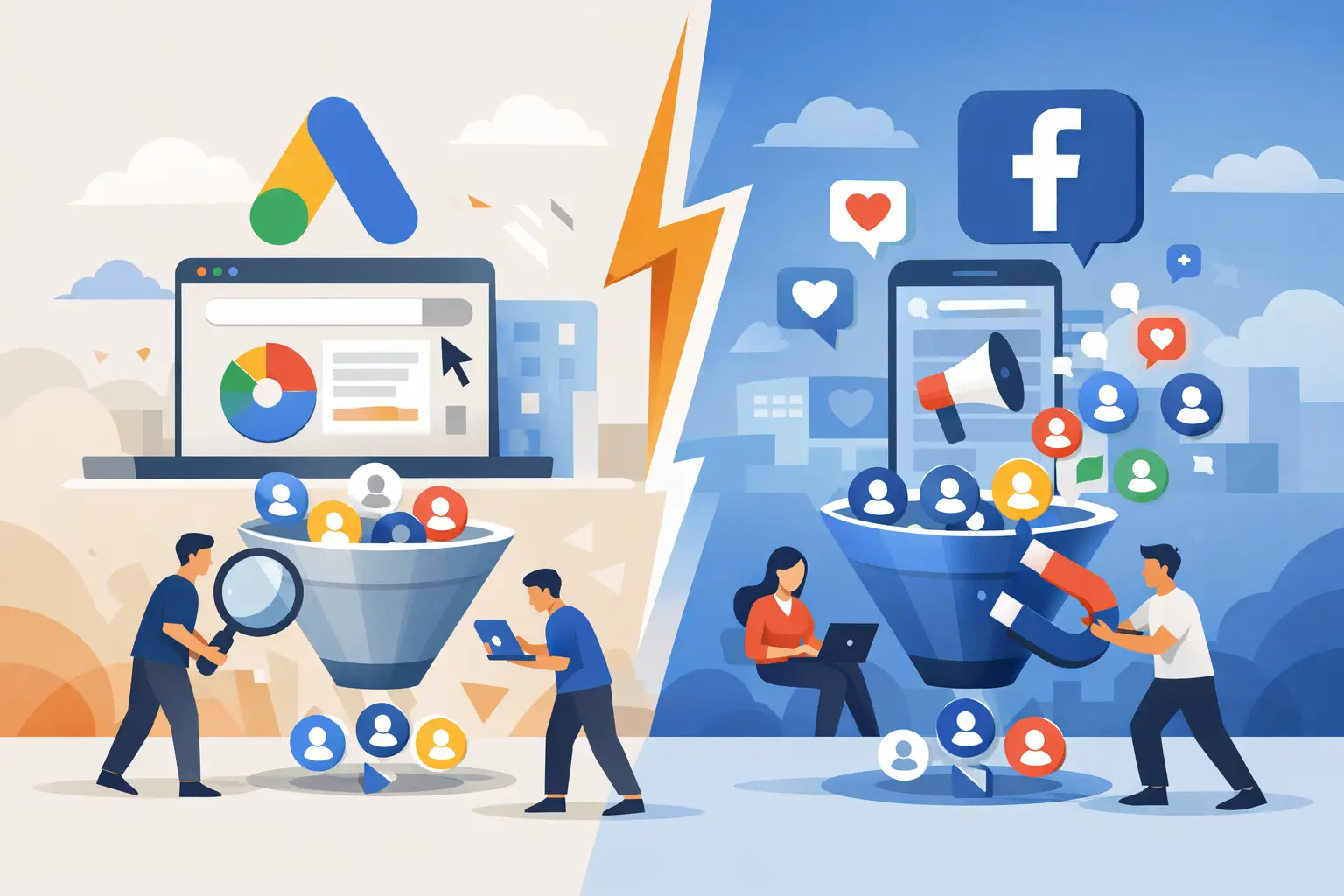 Google Ads vs Facebook Ads Leads